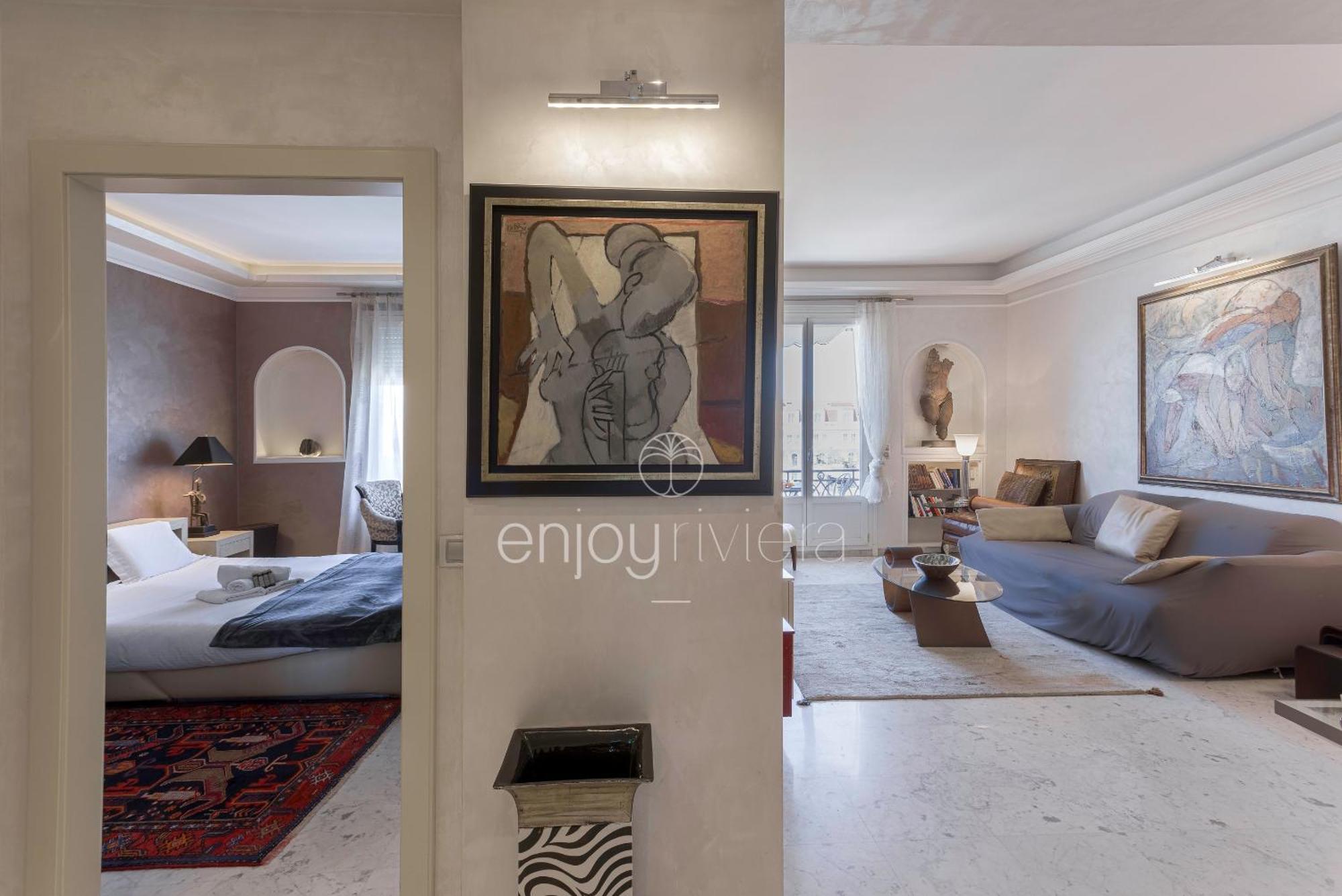 Palais Miramar Suite Art Modern - Derniere Etages Vue Mer - 75M De Confort - En Face Des Plages -Wifi - Clim Cannes Eksteriør bilde