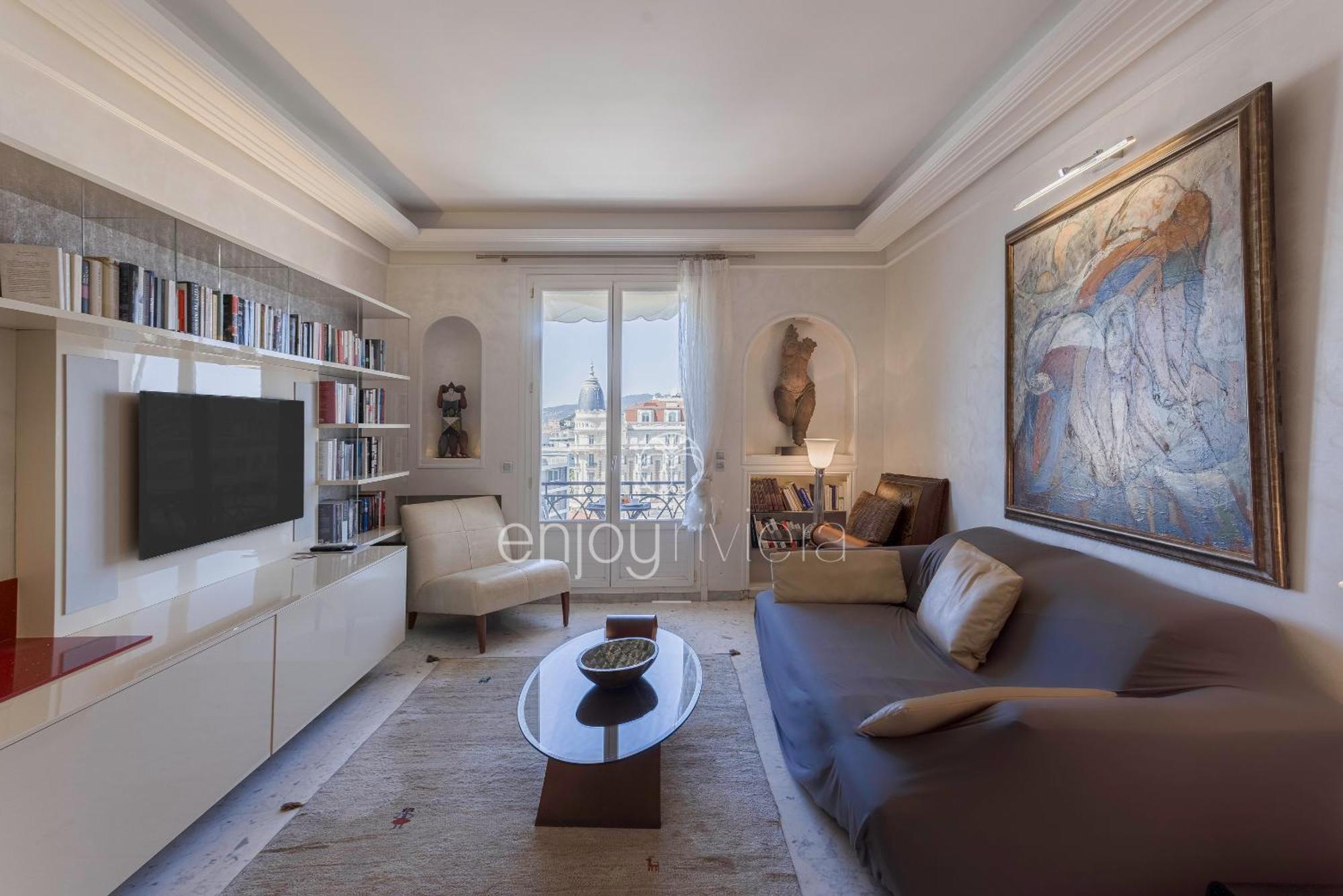Palais Miramar Suite Art Modern - Derniere Etages Vue Mer - 75M De Confort - En Face Des Plages -Wifi - Clim Cannes Eksteriør bilde