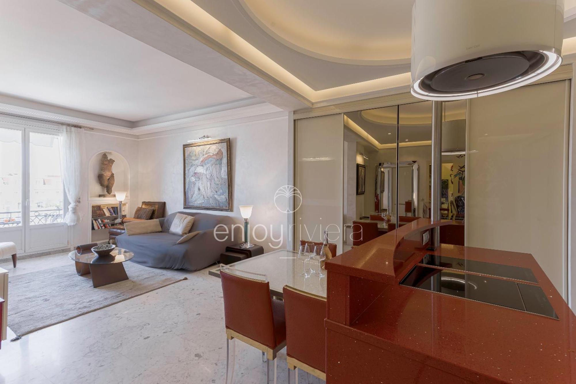 Palais Miramar Suite Art Modern - Derniere Etages Vue Mer - 75M De Confort - En Face Des Plages -Wifi - Clim Cannes Eksteriør bilde